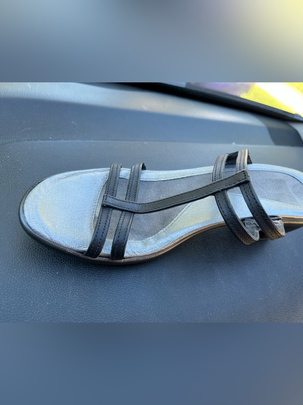 Naot Loop Black Strappy Comfort Slide Heel